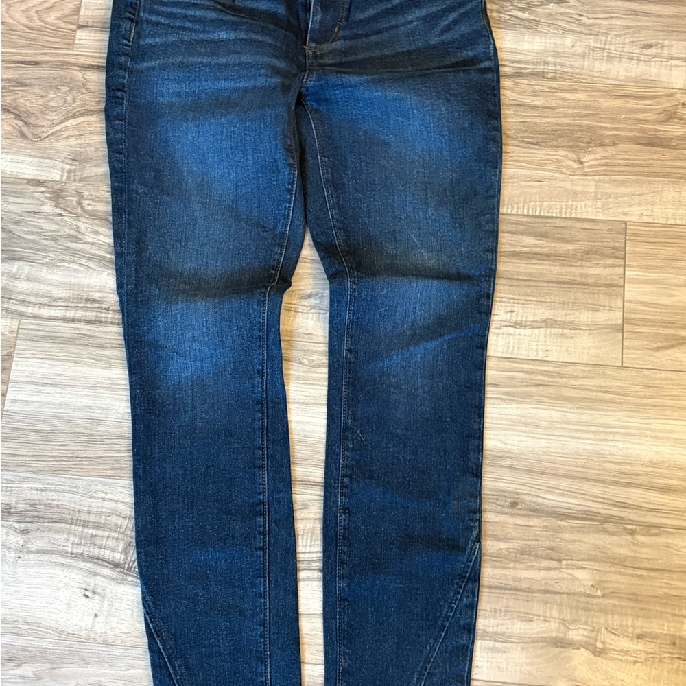 Loft Dark Blue Skinny Jeans - Slim Fit Split hem